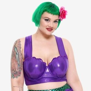 Hot Topic Disney Little Mermaid Purple Swim Top